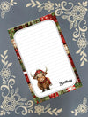 Personalized Highland Cow Christmas, Winter, Holiday, Notepad Stationery