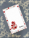Personalized Love Tier Tray, Valentine's Notepad Stationery