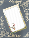 Personalized Goose with a Bow on the Farm, Notepad Stationery
