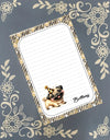 Personalized Happy New Year, Adorable Pug, Notepad Stationery