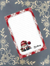 Personalized Winter Gnome 02 with mug, Christmas, Winter, Holiday, Notepad Stationery