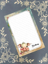 Personalized Pig Peeking, Notepad Stationery