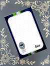 Personalized Seahawks Football, Thumb Print, It's In My DNA, Notepad Stationery