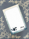 Personalized Orca Whale Swimming, Notepad Stationery