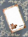 Personalized Squirrel Loves Coffee Notepad | Mrs B's Stationery