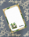 Personalized St. Patrick's Day, Green Gnome, Notepad Stationery