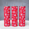 Snowflakes, Red, Mug or Tumbler