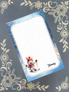 Personalized Snow Bunny, Skiing Rabbit, Notepad Stationery