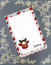 Personalized Love Bug, Valentine's Day, Hearts & Roses, Notepad Stationery