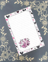 Personalized Valentine's, Hearts, Notepad Stationery