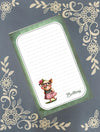 Personalized Pig, smart girl pig, Notepad Stationery