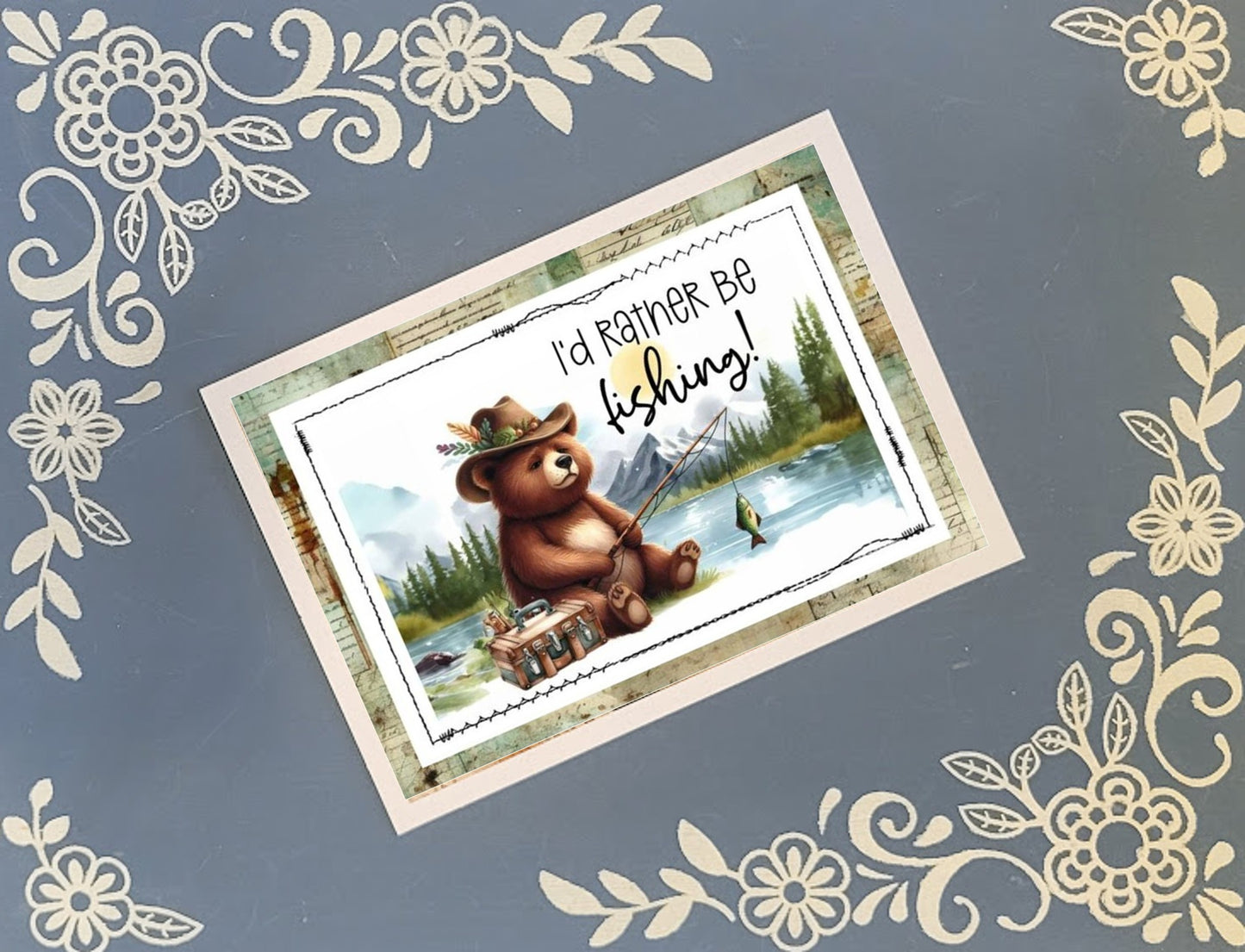 Bear Masculine Greeting Card Bundle – 10 Rugged Cards with Envelopes