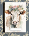 Cow, Watercolor, Covered Notebook