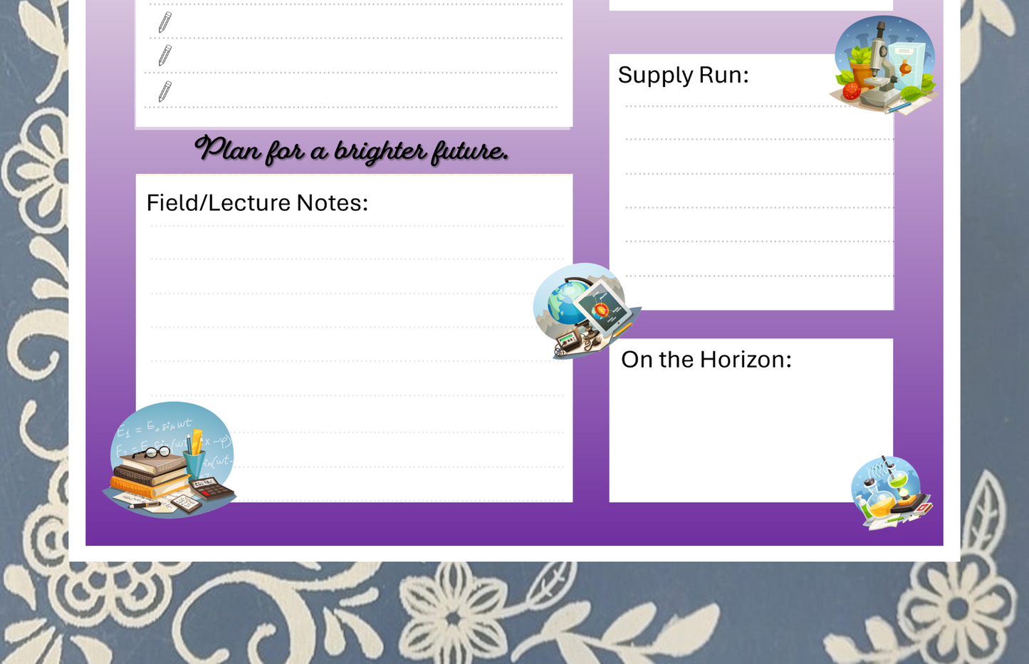 Busy Scholar Back To School Daily Planner | Productivity Notepad