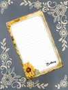 Personalized Sunflower Notepad | Custom Floral Desk Aesthetic