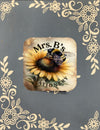Mrs. B’s Swag Club Sunflower Bee Coaster (Desk or Car)