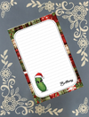 Personalized Pickle, Christmas Holiday, Notepad Stationery