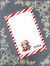 Personalized Christmas Sloth with heart mug, Christmas, Holiday, Notepad Stationery