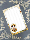 Personalized Cow in Sunflowers 1 Notepad Stationery