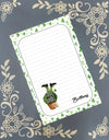 Personalized St. Patrick's Day, Wee Bit Irish, Clover, Notepad Stationery