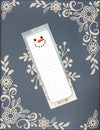 Magnetic Snowman Notepad | Holiday Fridge Grocery List 4x6