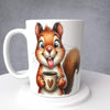 Squirrel, loves coffee, Mug or Tumbler