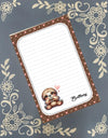 Personalized Sloth Lover, Valentine's Day, Heart, Notepad Stationery