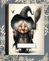 Old Witch Folklore Covered Notebook