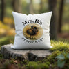 Mrs. B’s Swag Club Bee & Sunflower Throw Pillow Cover (18" x 18")