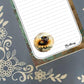 Personalized Bee and Sunflower 2, green and gold, Notepad Stationery