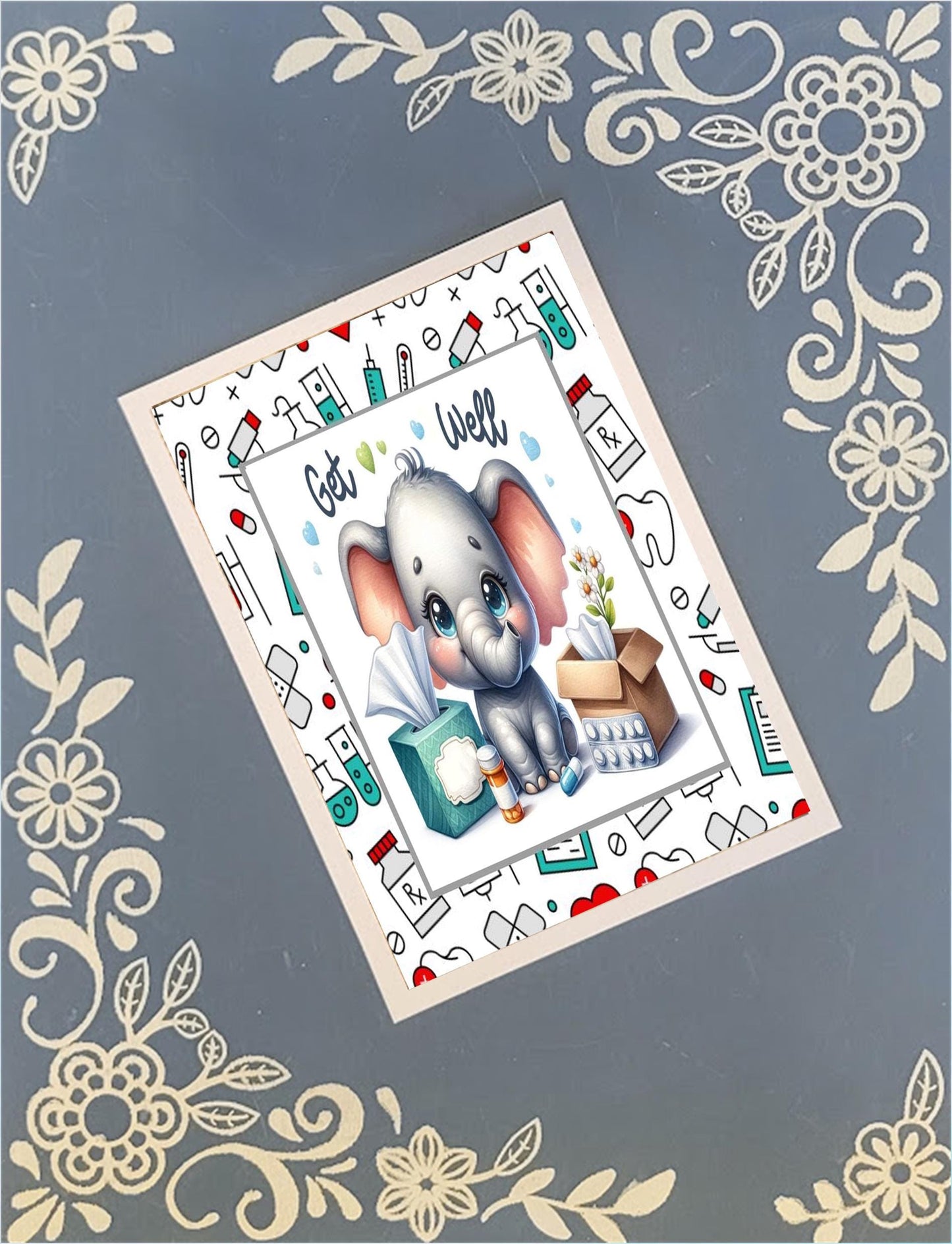 Get Well Soon Greeting Card Bundle, 5x7 with Envelopes