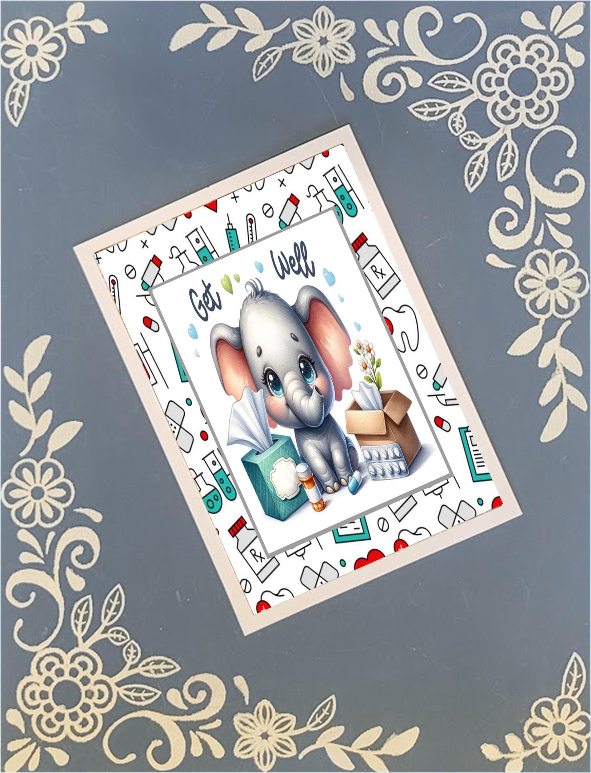 Get Well Soon Greeting Card Bundle, 5x7 with Envelopes