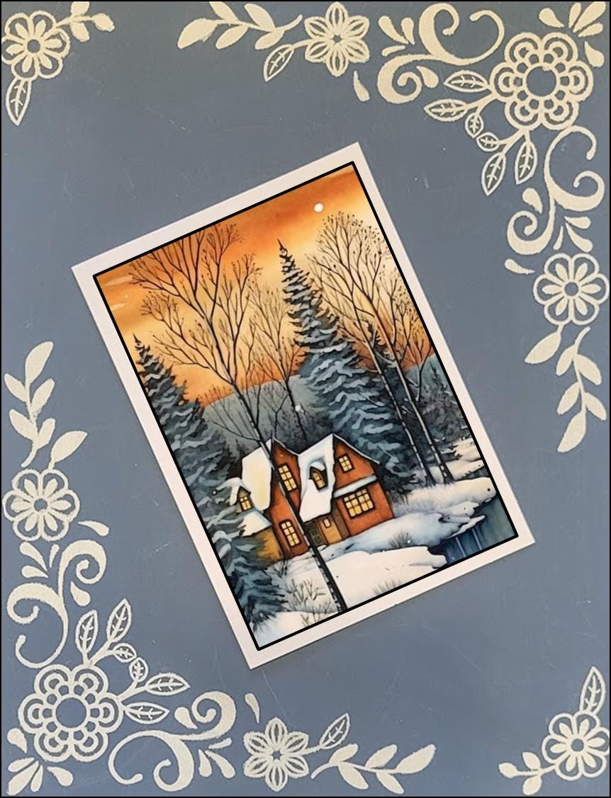 Christmas, Cabins, Greeting Card Bundle