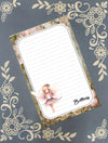 Personalized Spring Fairy Pink, Autumn, Notepad Stationery