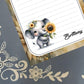 Personalized Elephant with a Sunflower, Notepad Stationery
