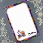 Personalized Ghost in a Cart with a Pumpkin, Halloween, Notepad Stationery