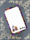 Personalized Ghost in a Cart with a Pumpkin, Halloween, Notepad Stationery