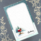 Personalized Red Winter Mailbox, Letters to Santa, Christmas Mail, Christmas, Holiday, Notepad Stationery