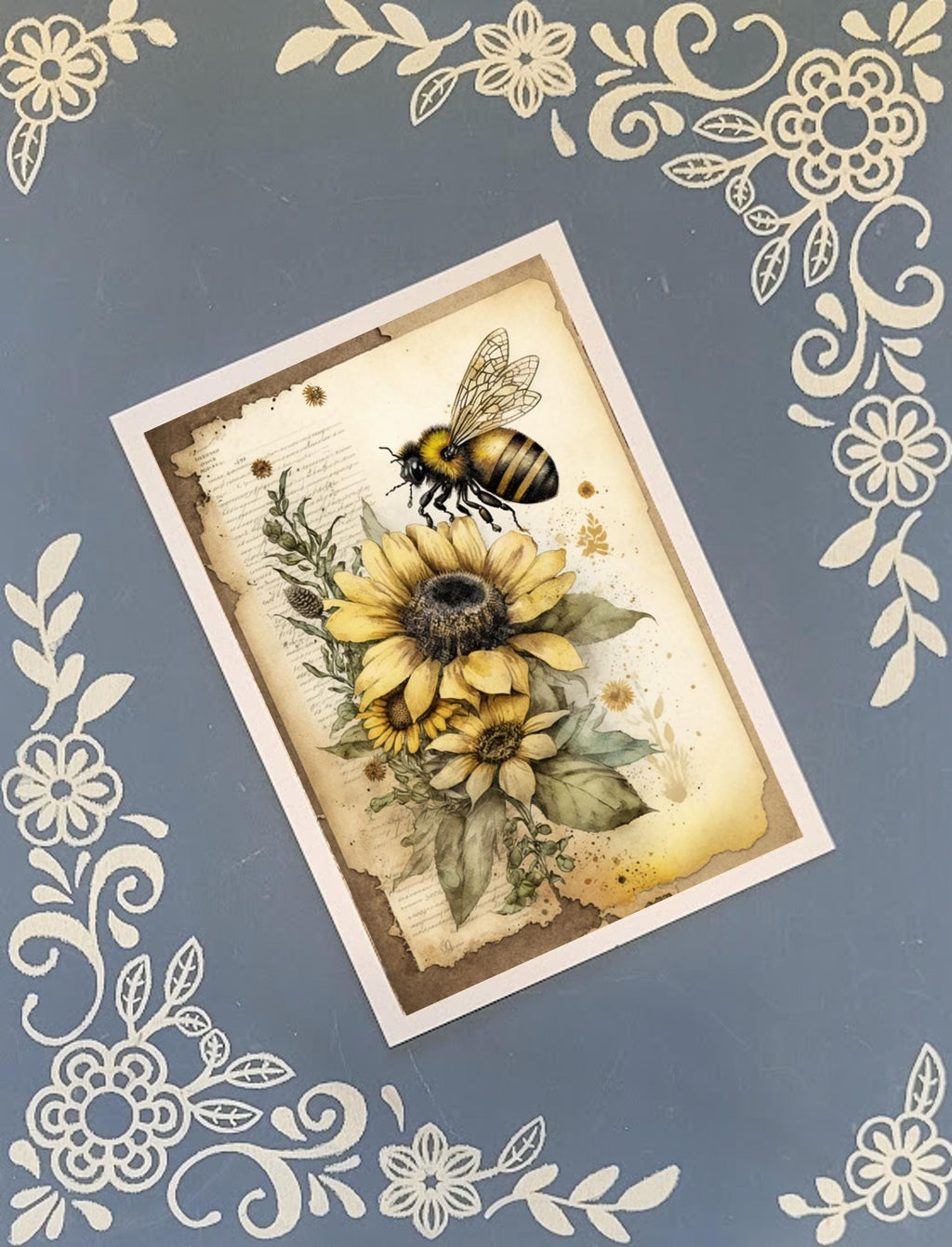 Bee & Sunflower Greeting Card Bundle | 5x7 Cards with Envelopes