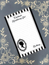 Personalized Pride & Prejudice, Obstinate Headstrong Girl, Elizabeth Bennett, Polka Dot, Notepad Stationery