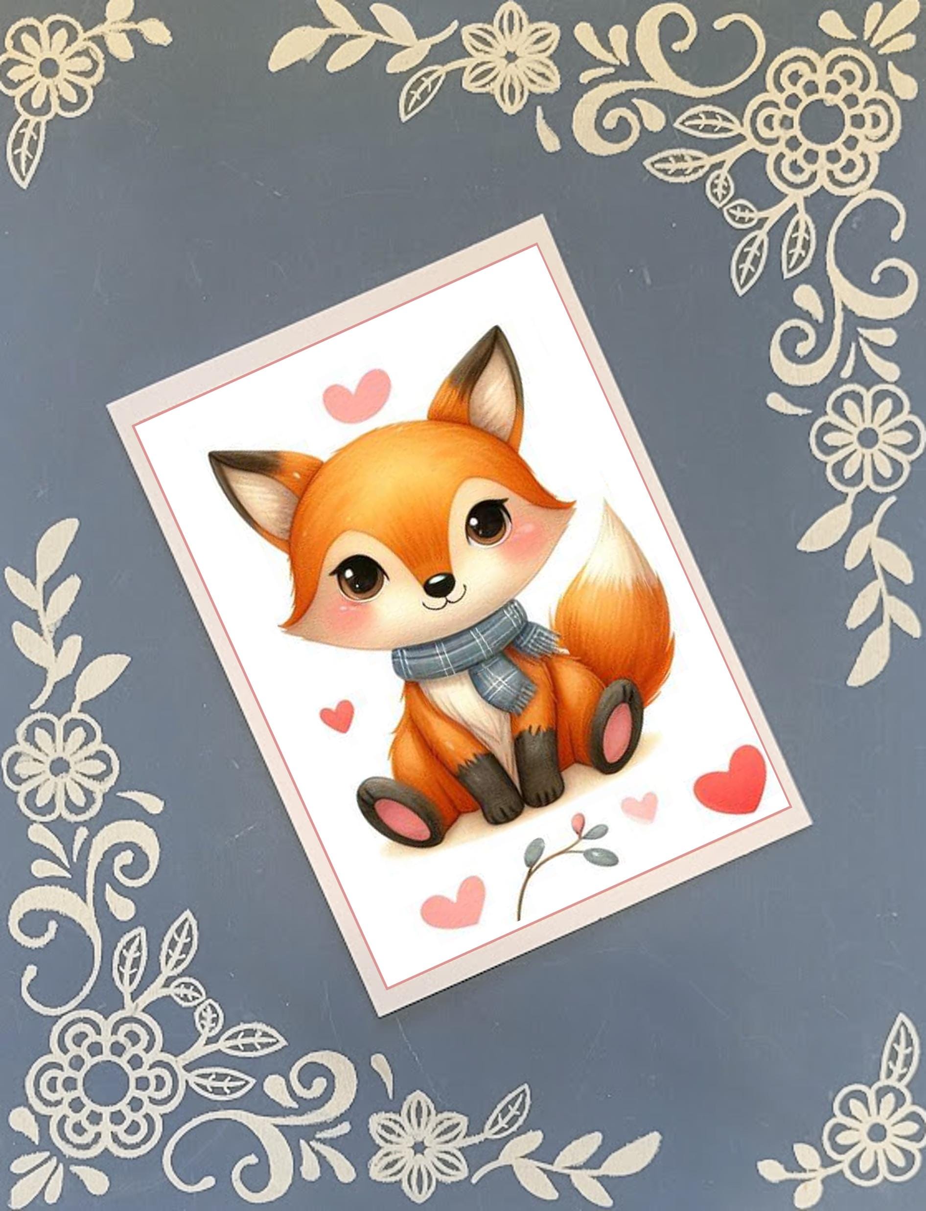 Fox, Love, Happy Birthday, Valentine's, Greeting Card Bundle