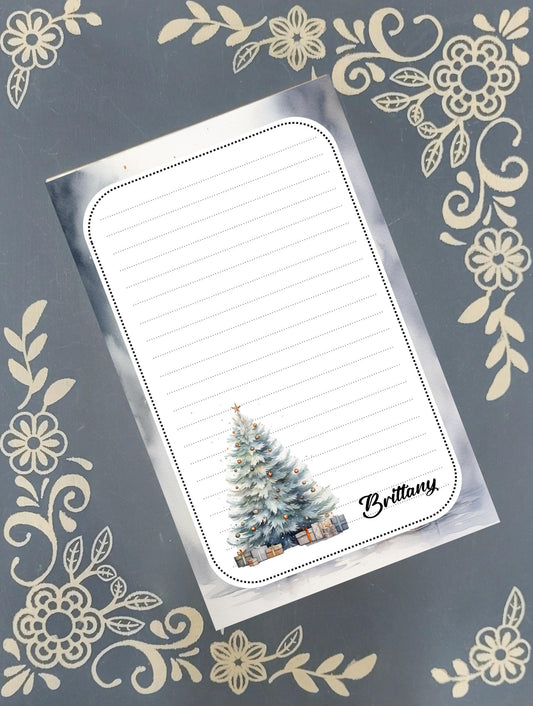 Personalized Christmas Tee, Christmas, Winter, Holiday, Notepad Stationery