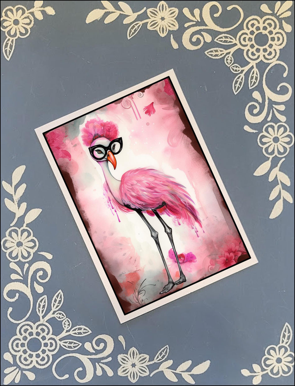 Flamingo, Greeting Card Bundle, 5x7 with Envelopes