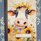 Cow, Sunflower Cow, Covered Notebook