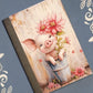 Pig, Pretty Pig in a Flower Pot, Covered Notebook