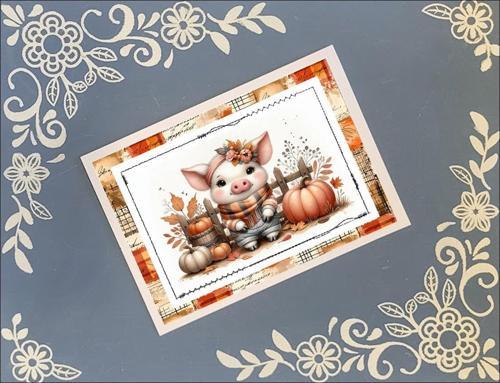 Fall Animals, Autumn, Greeting Card Bundle, 5x7 with Envelopes