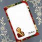 Personalized Mrs. Claus, Santa, Christmas, Winter, Holiday, Notepad Stationery