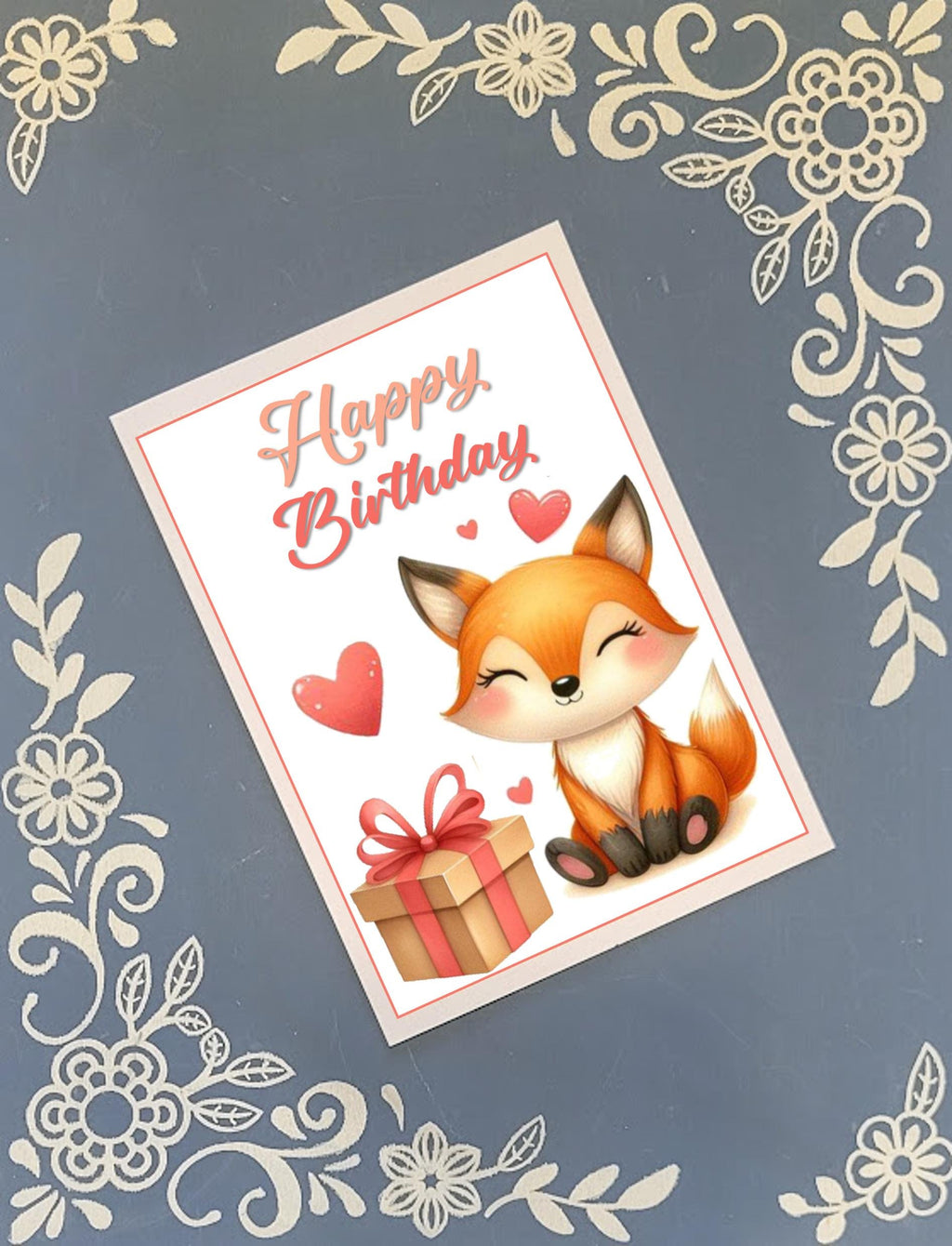 Fox, Love, Happy Birthday, Valentine's, Greeting Card Bundle