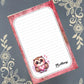 Personalized Valentine's, Owl Always Love You, Love, Notepad Stationery
