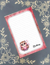 Personalized Valentine's, Owl Always Love You, Love, Notepad Stationery